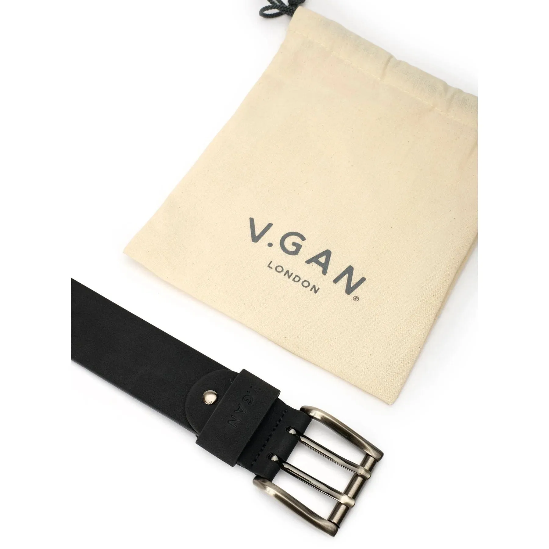 Casual Men's Vegan Leather Belt | Black