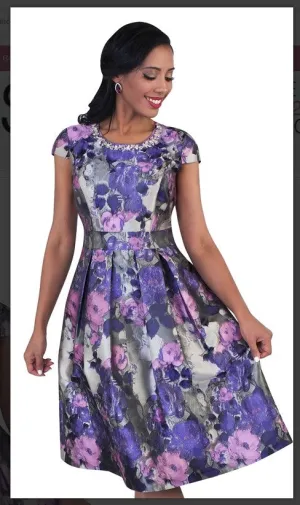 Chancelle 9485 Cap Sleeve Woman Church  Dress