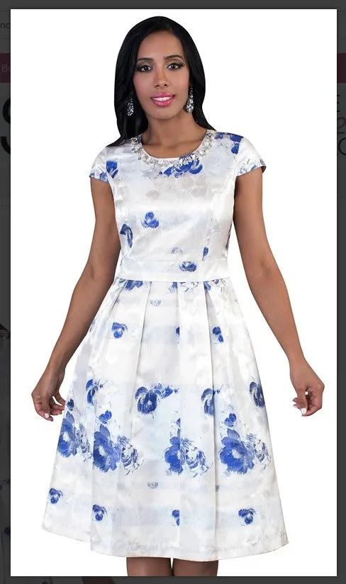 Chancelle 9485 Cap Sleeve Woman Church  Dress