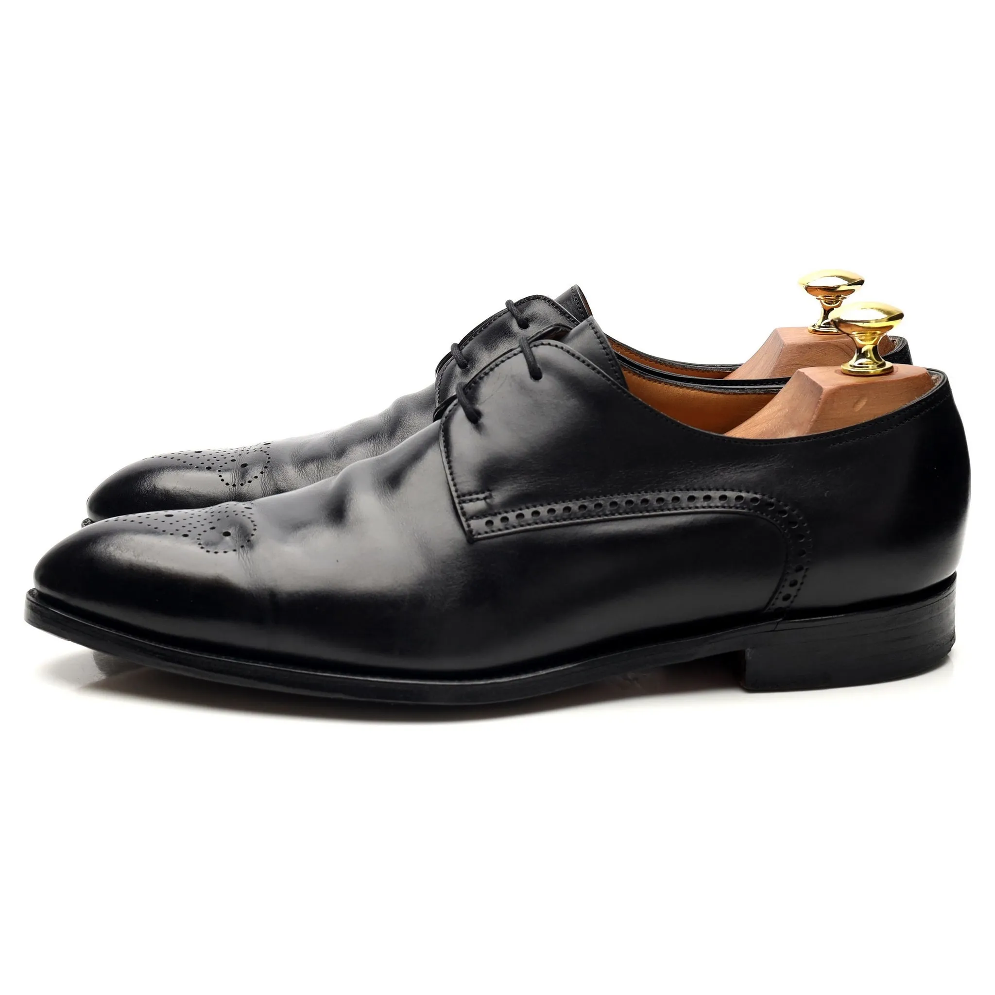 'Chelmsford' Black Leather Derby UK 8 E