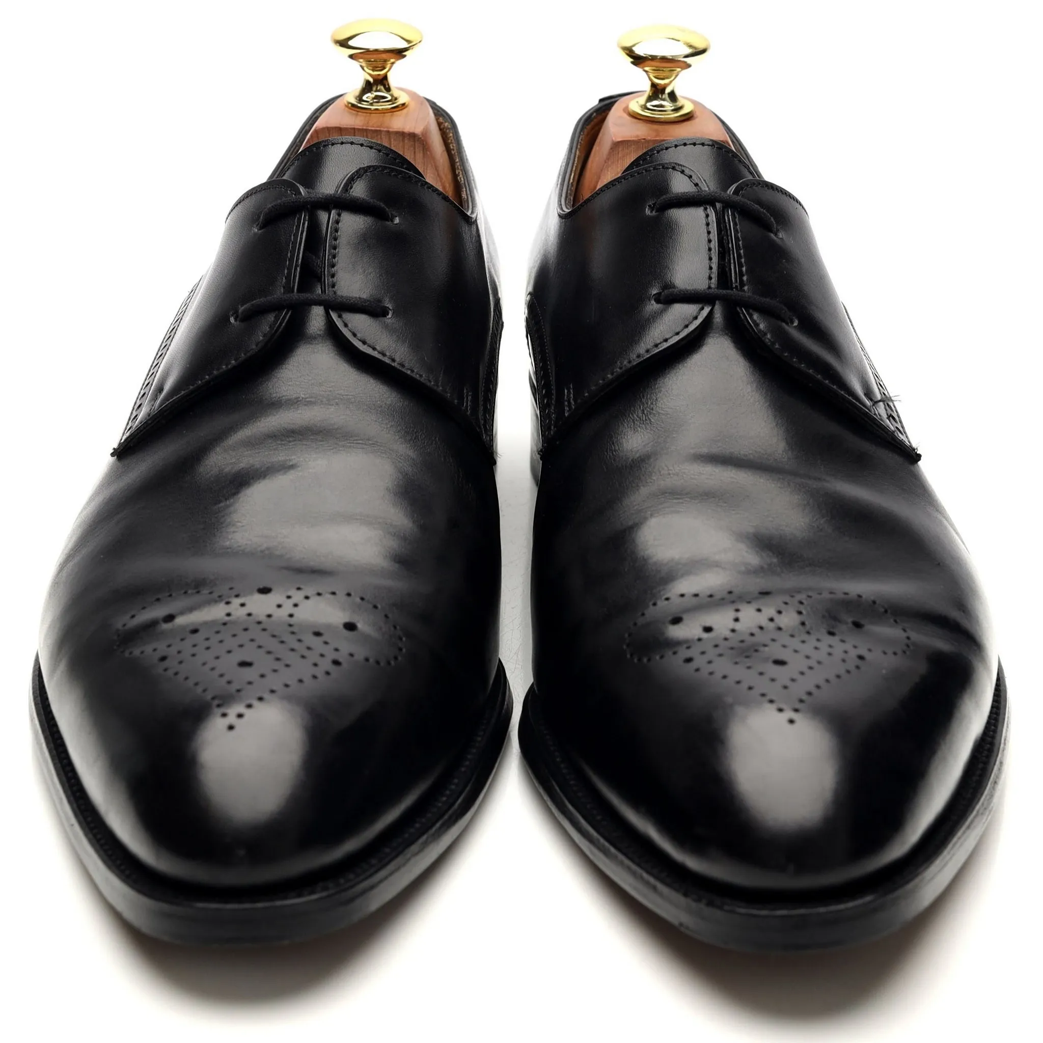 'Chelmsford' Black Leather Derby UK 8 E