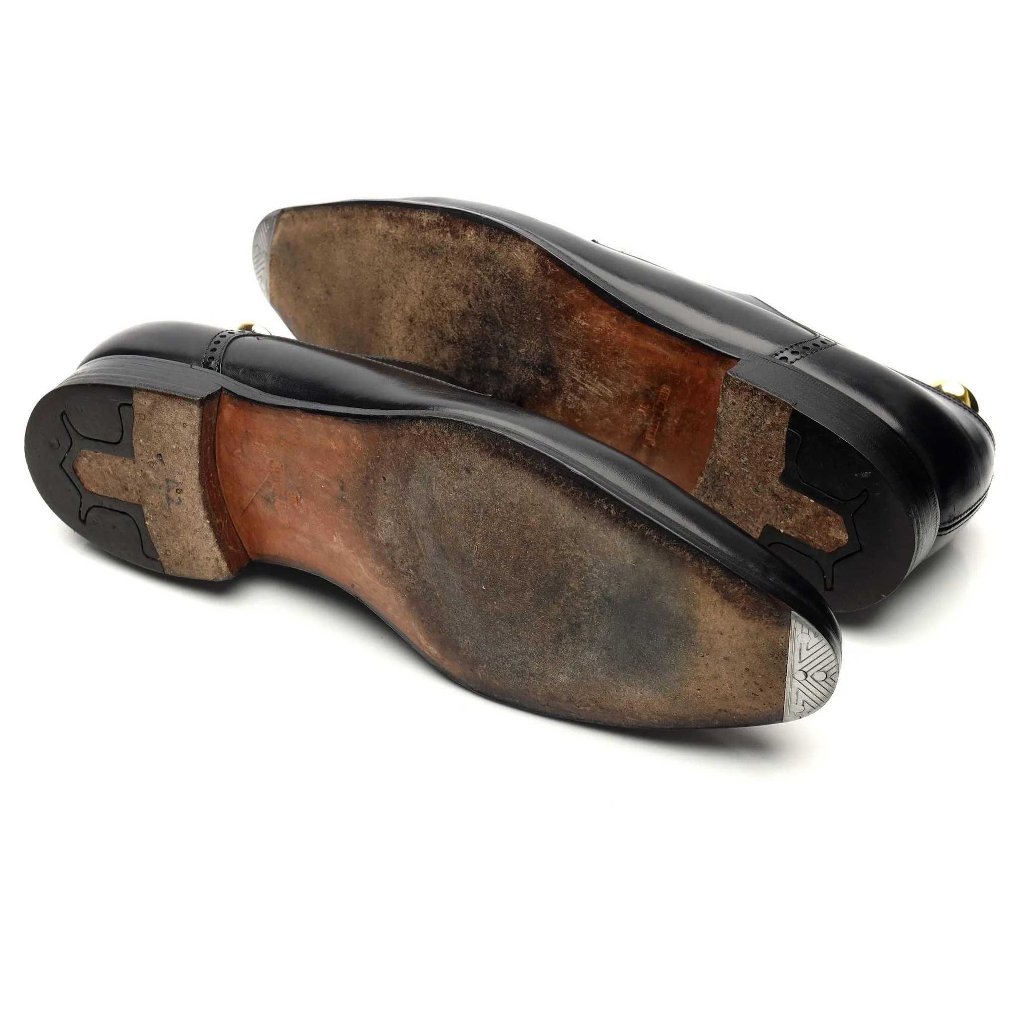 'Chelmsford' Black Leather Derby UK 8 E