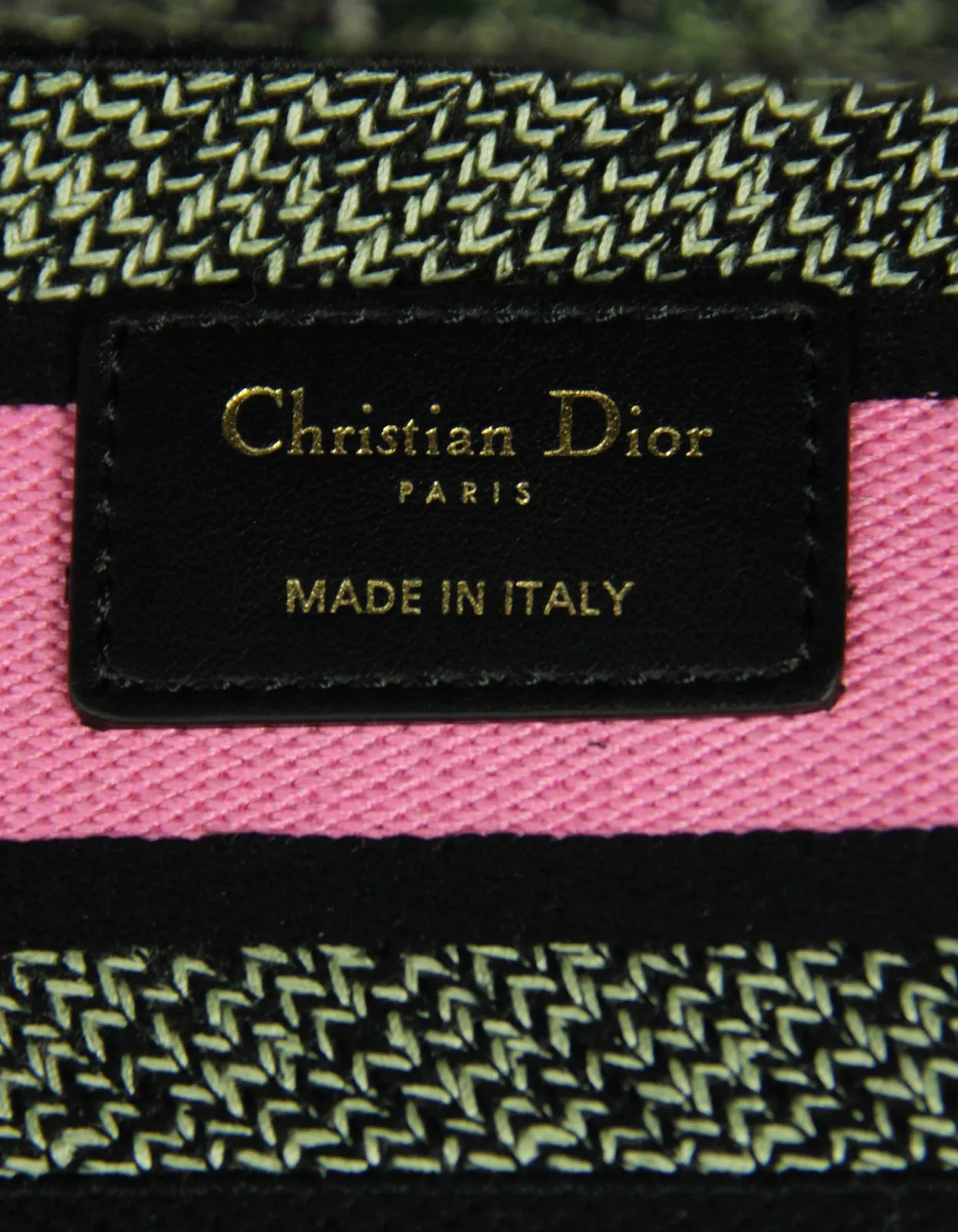 Christian Dior Floral Embroidered Canvas Medium Lady D-Lite