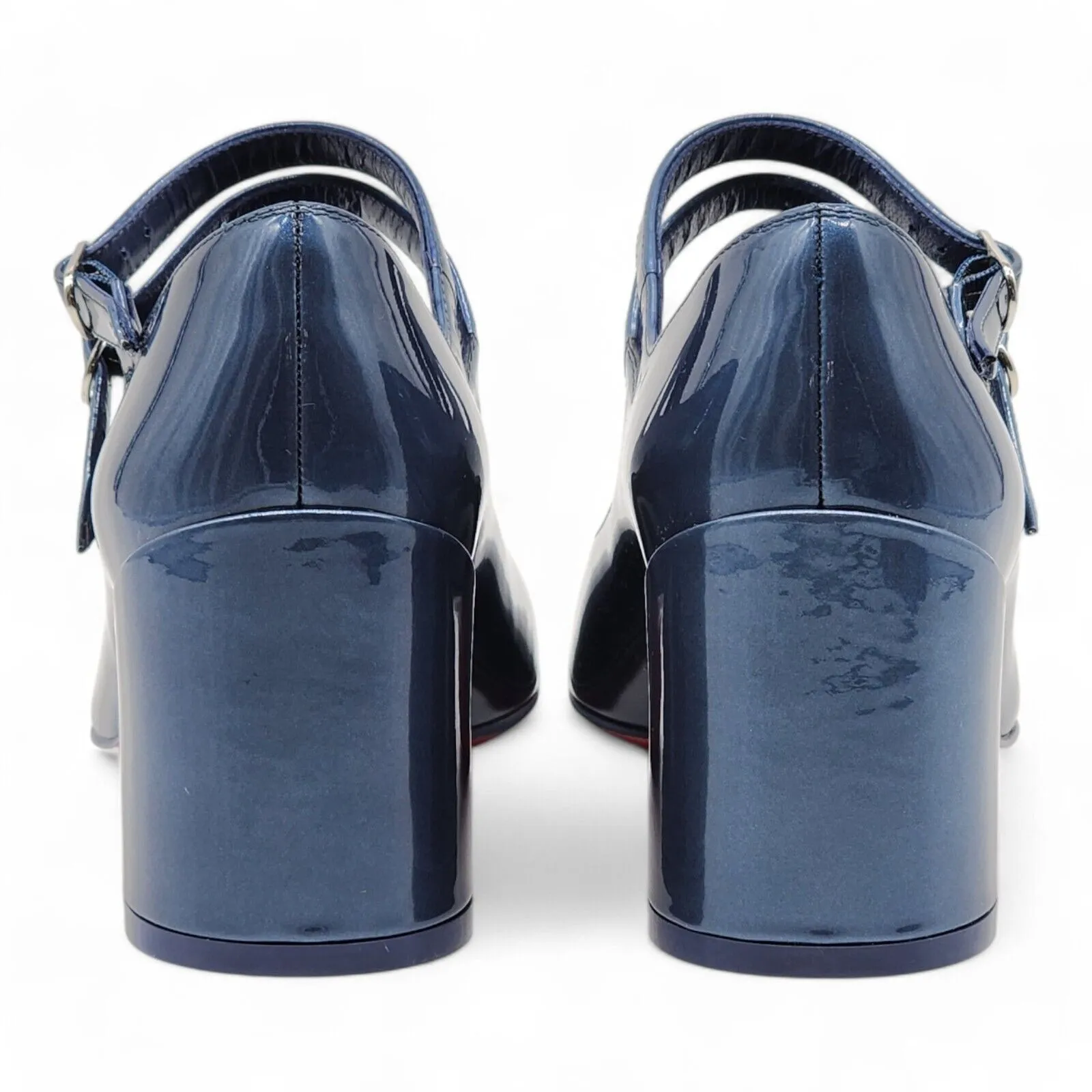 Christian Louboutin Miss Jane Pumps 55mm - Leather - Blue - 36.5