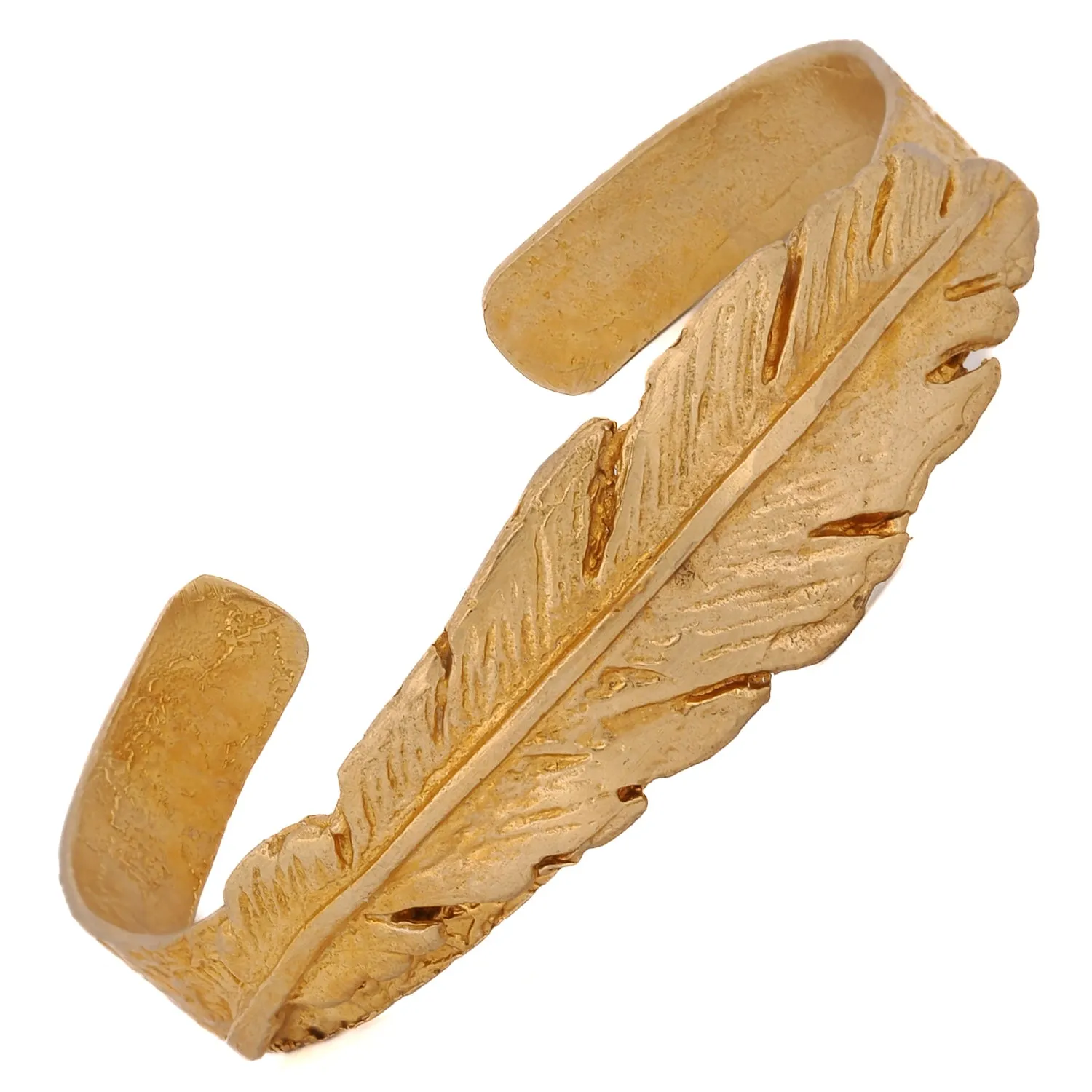 Cleopatra Leaf Gold Cuff Bracelet