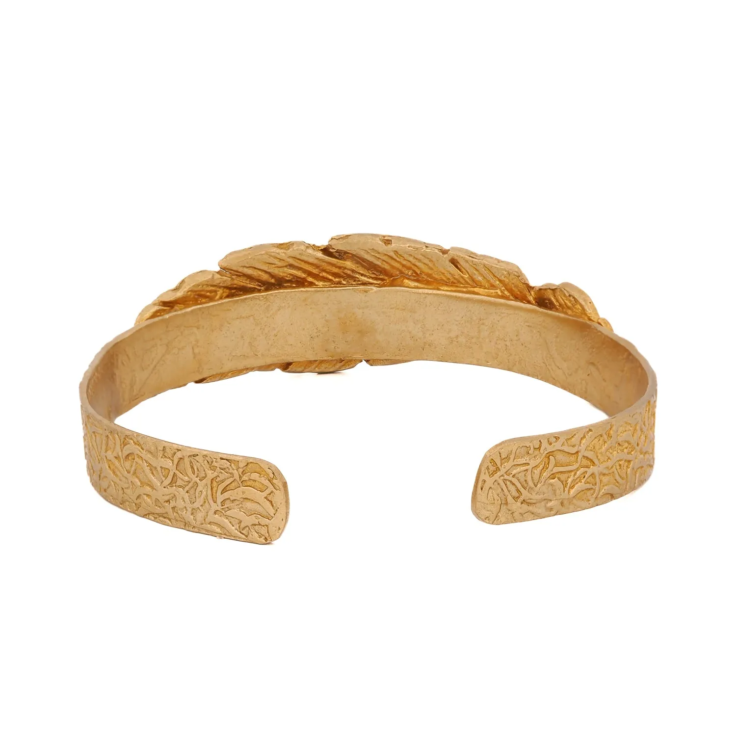 Cleopatra Leaf Gold Cuff Bracelet