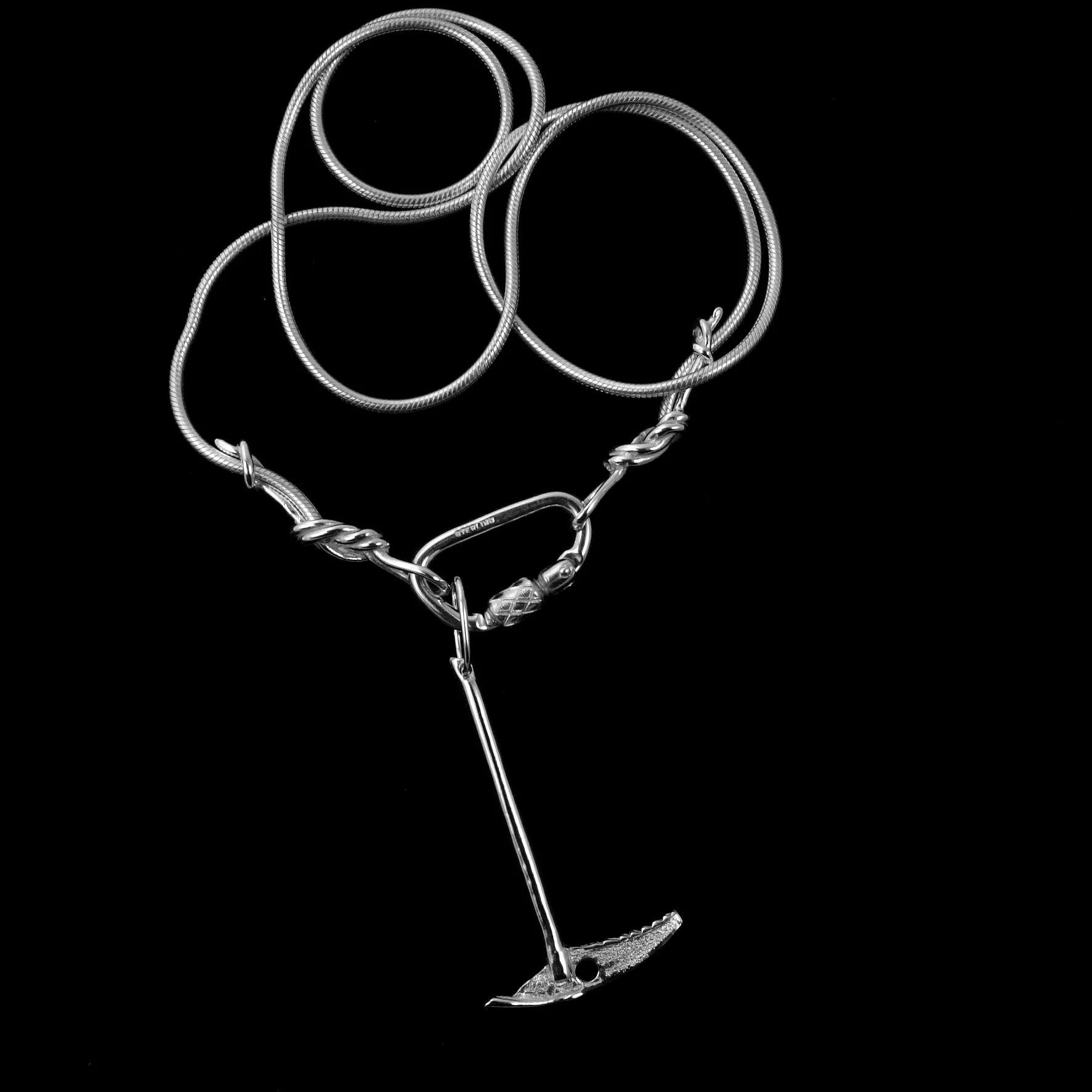 Climbers Sterling Silver Chain Necklace & Optional Pendants