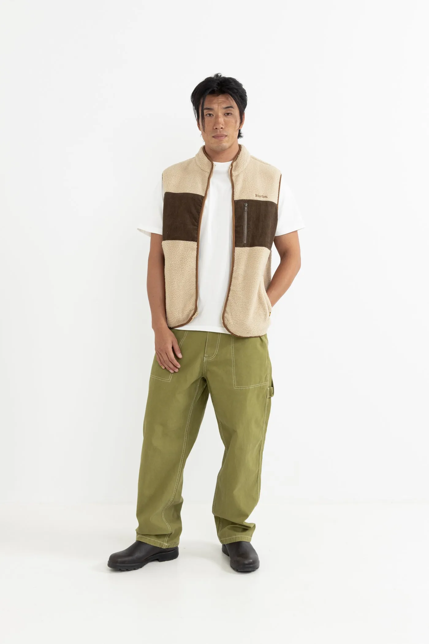 Contrast Stitch Carpenter Pant Khaki