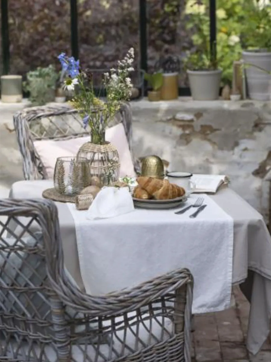 Cotton Table Cloth - Butter Cream