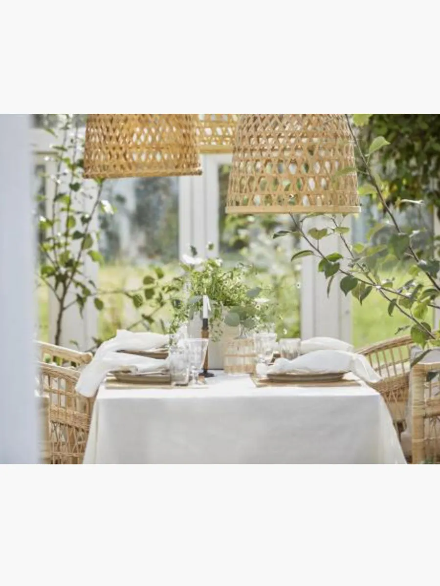 Cotton Table Cloth - Butter Cream