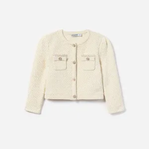 CREAM SEQUIN CARDIGAN