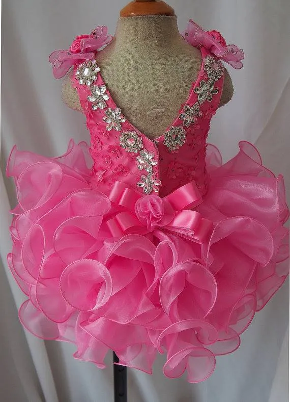 Custom Made Little Girls Glitz Pageant Dress
