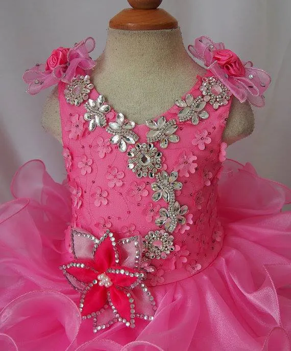 Custom Made Little Girls Glitz Pageant Dress