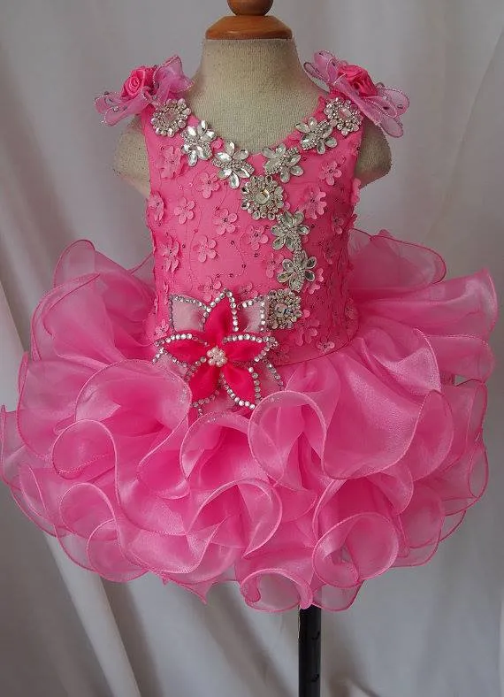 Custom Made Little Girls Glitz Pageant Dress
