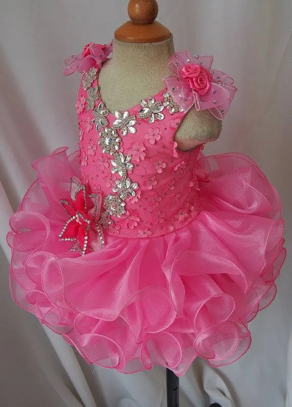 Custom Made Little Girls Glitz Pageant Dress