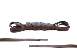 Dark Brown Flat Waxed Laces