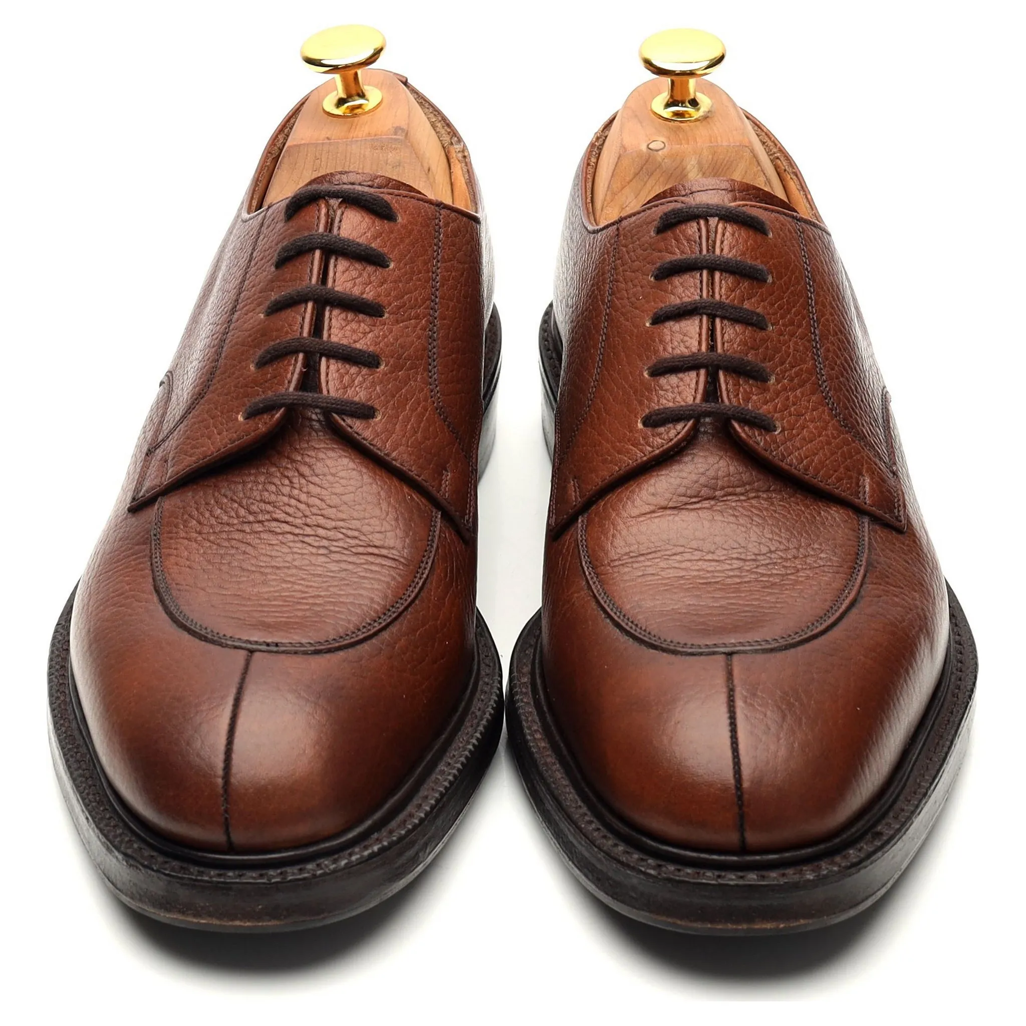 'Dartmoor' Brown Grain Leather Split Toe Derby UK 6.5 F