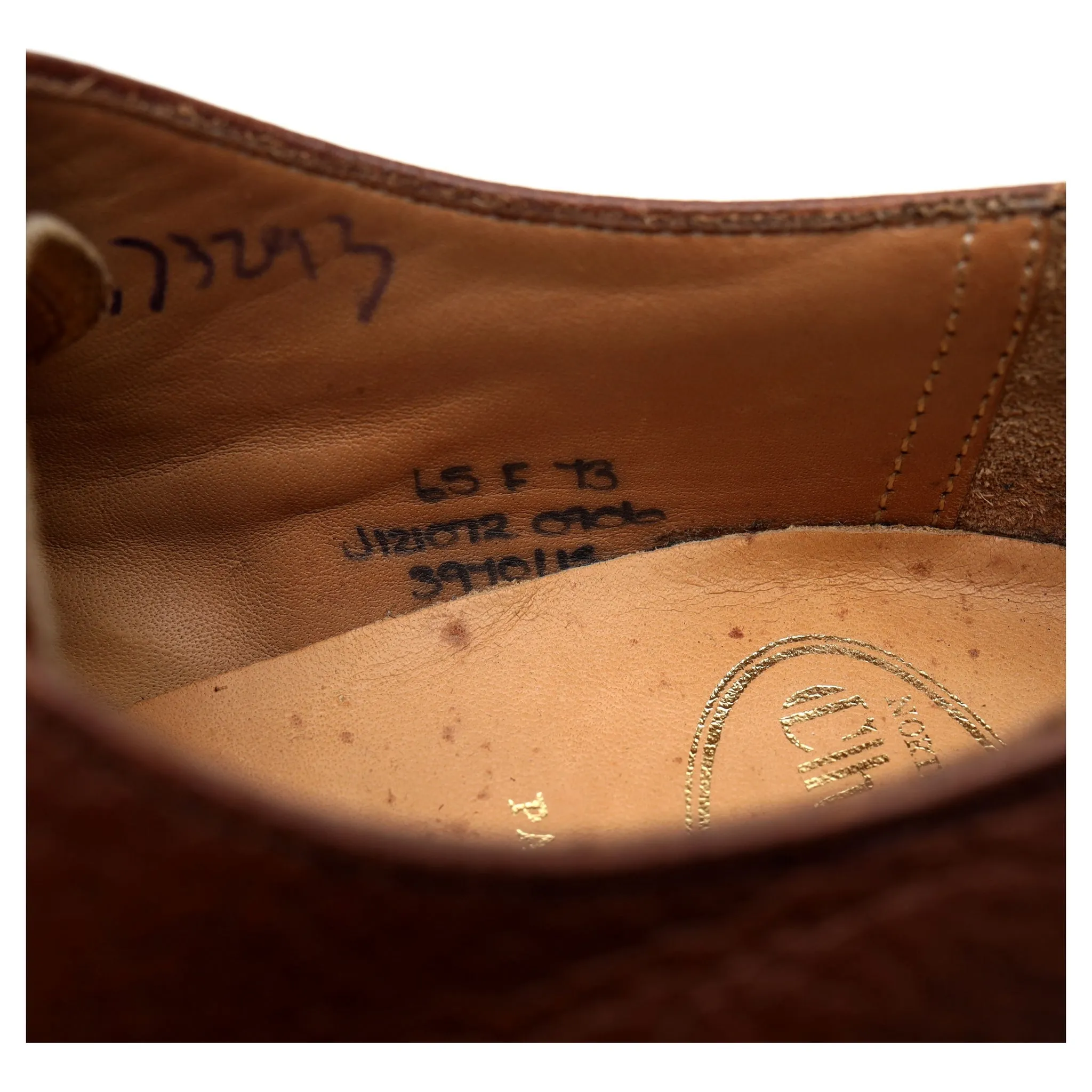 'Dartmoor' Brown Grain Leather Split Toe Derby UK 6.5 F