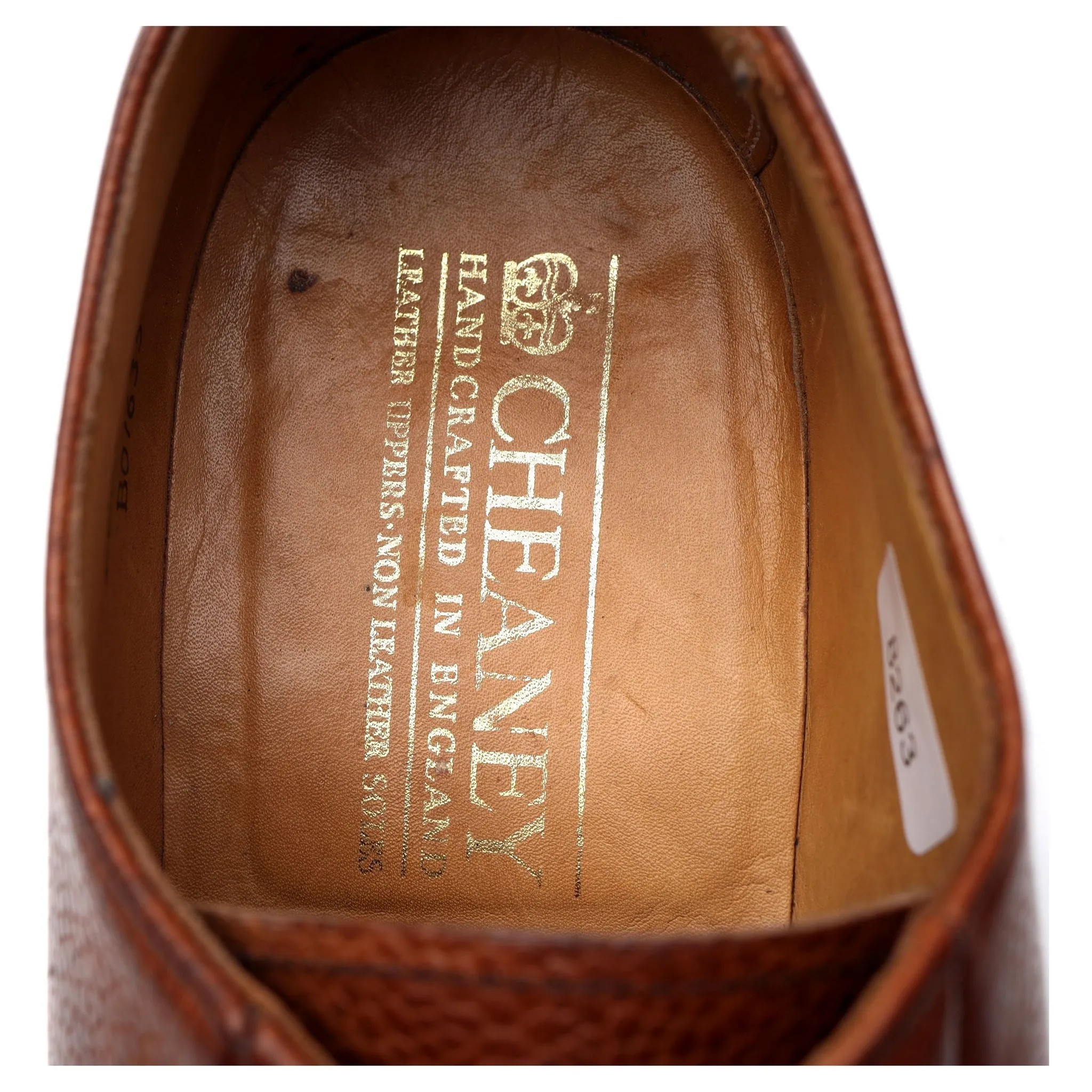 'Deal' Tan Brown Grain Leather Derby UK 7 F