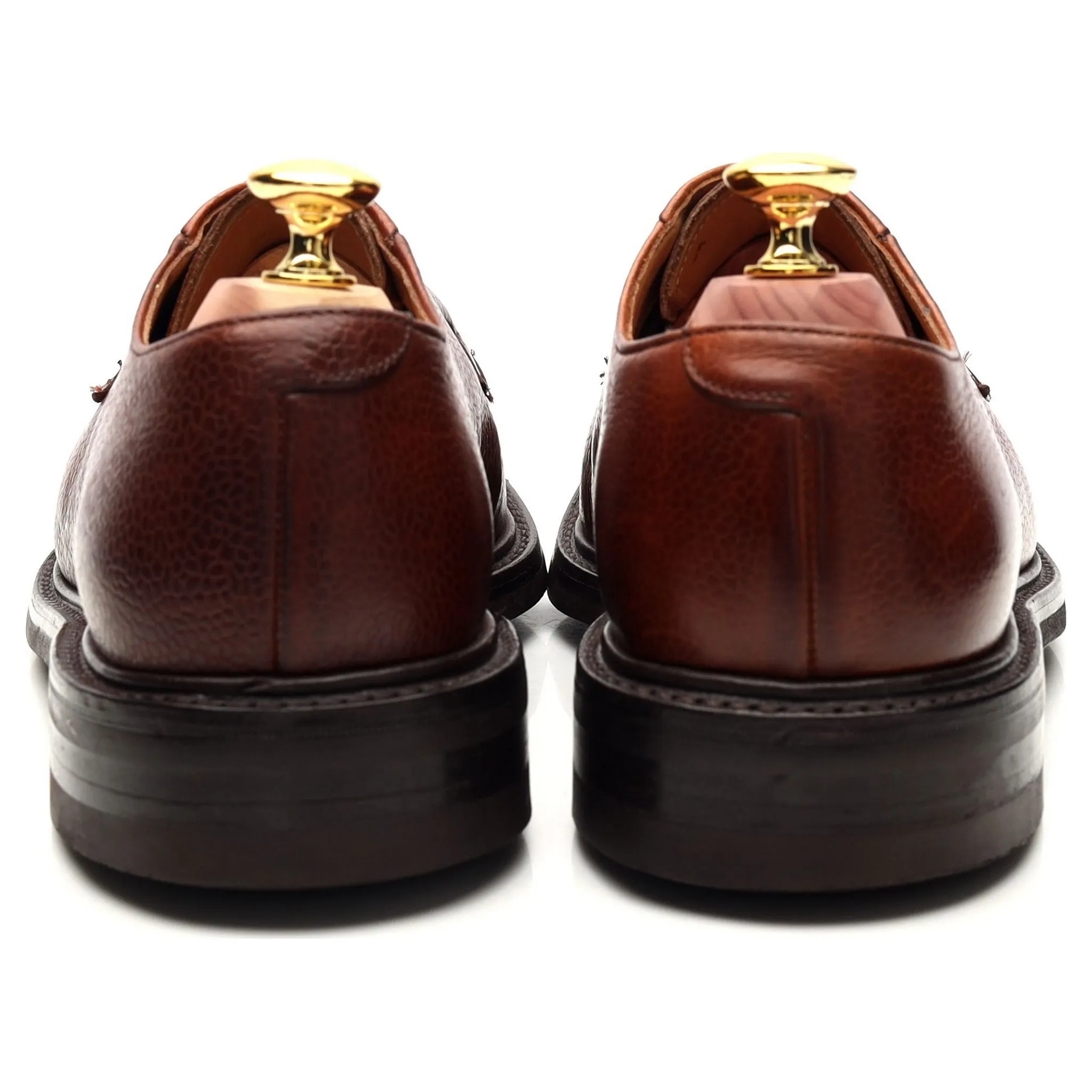 'Deal' Tan Brown Grain Leather Derby UK 7 F