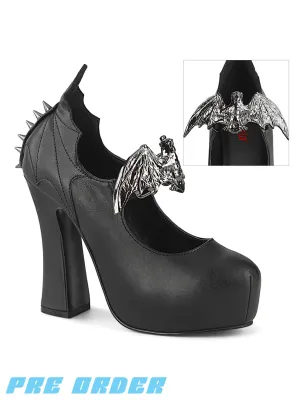 DEMONIA DEMON-18 - BLACK VEGAN LEATHER ✰ PRE ORDER ✰