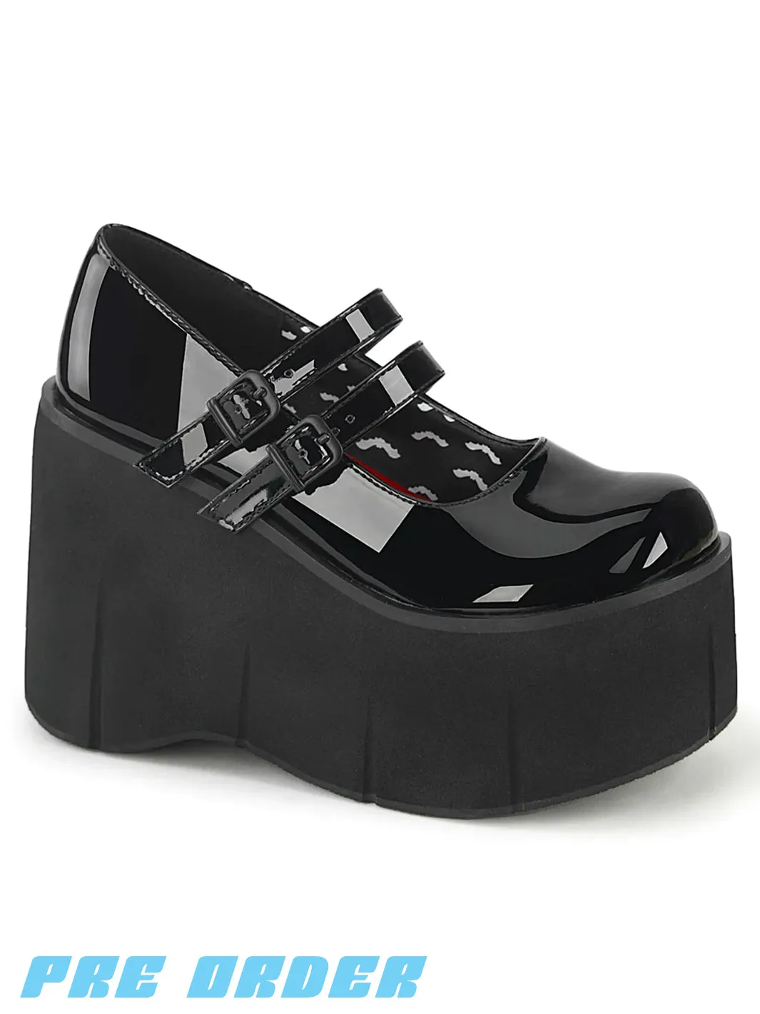 DEMONIA KERA-08 PLATFORM MARYJANES - PATENT BLACK ✰ PRE ORDER ✰