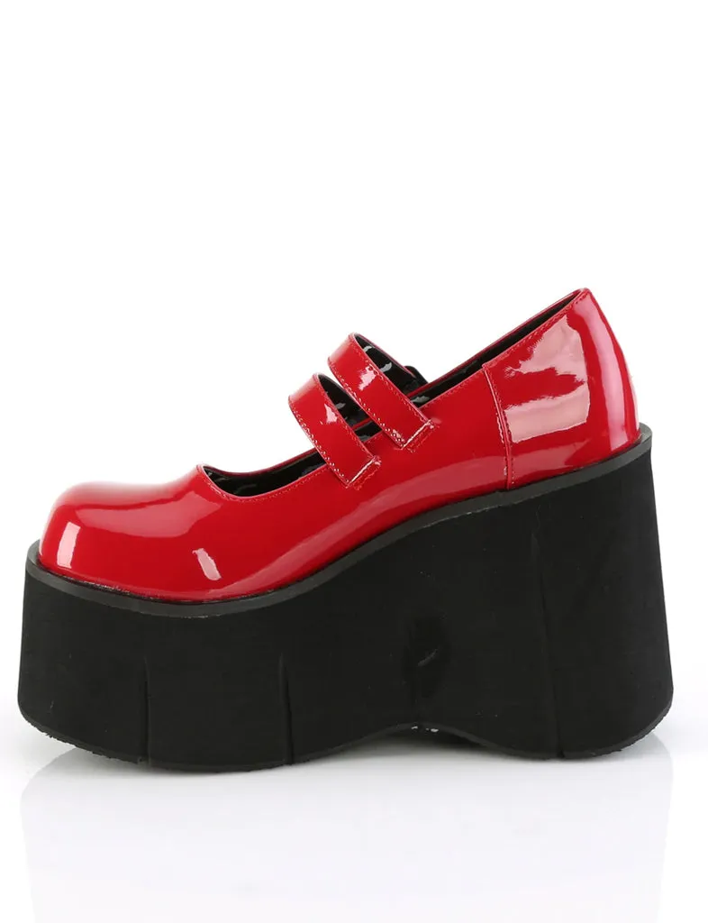 DEMONIA KERA-08 PLATFORM MARYJANES - RED PATENT ✰ PRE ORDER ✰