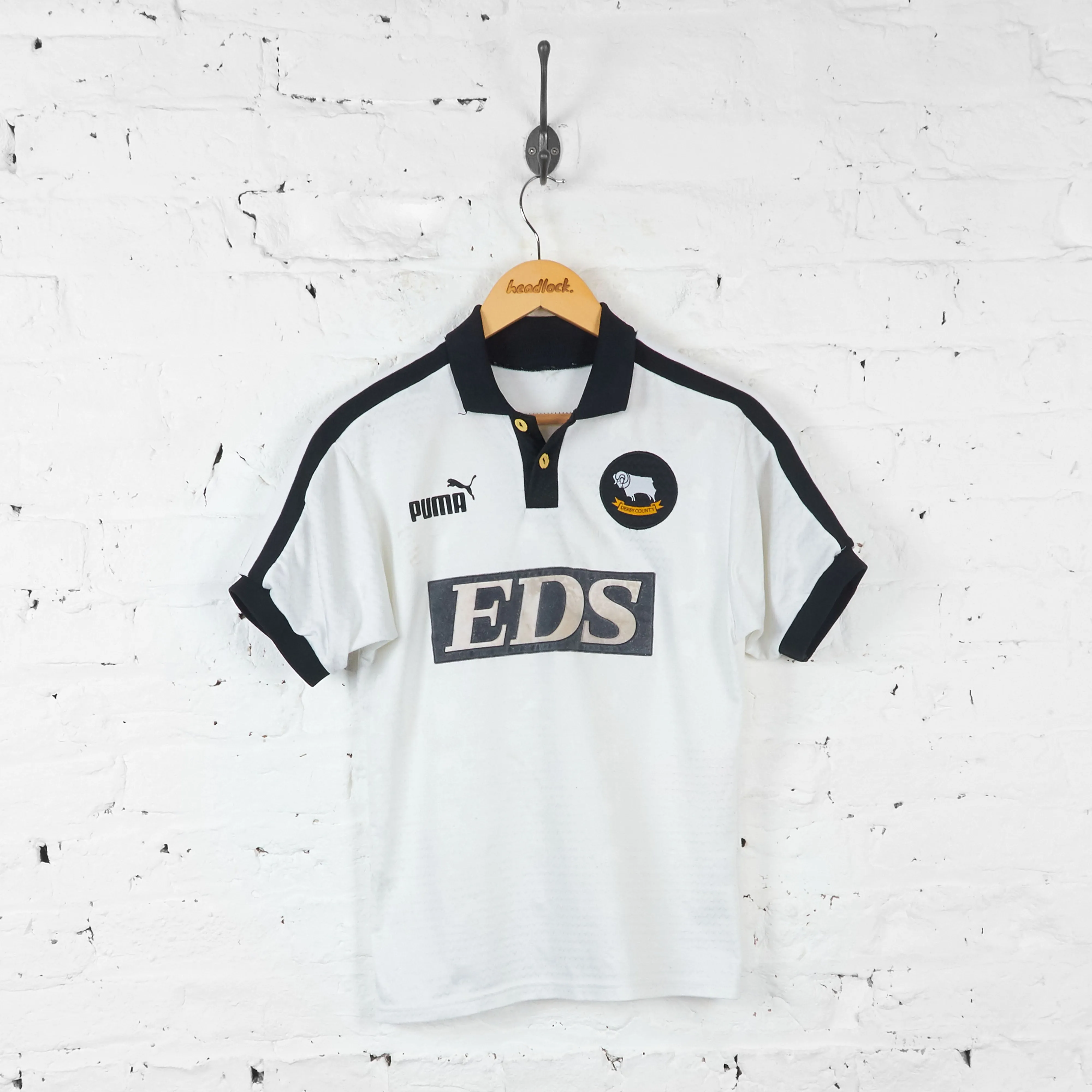 Derby County 1998 Home Football Shirt - White - XS