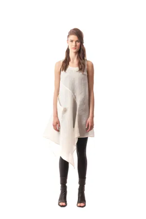 Diamante Origami Dress Crinkle Silk Organza
