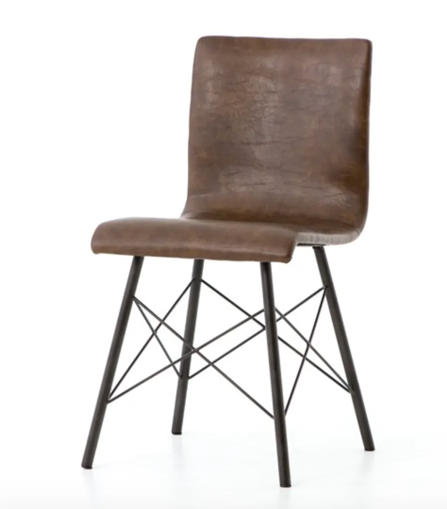 DIAW DINING CHAIR, DISTRESSED BROWN
