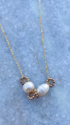Double Pearl Slide Necklace