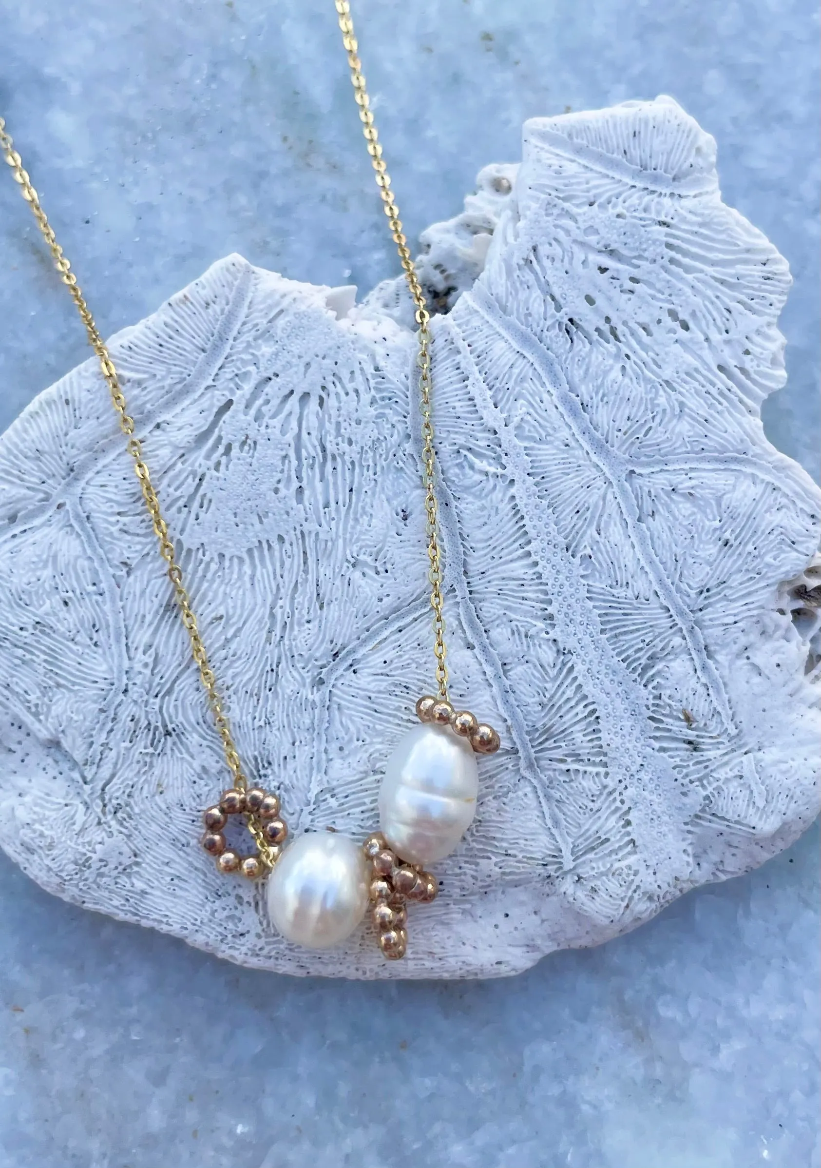 Double Pearl Slide Necklace