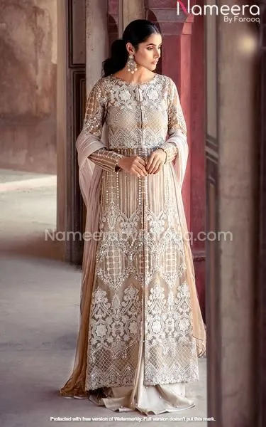 Elegant Front Open Gown Dress for Wedding Party #PN99