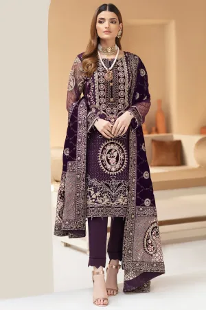 Elegant Party Wear Salwar Kameez in Violet Shade #PF277