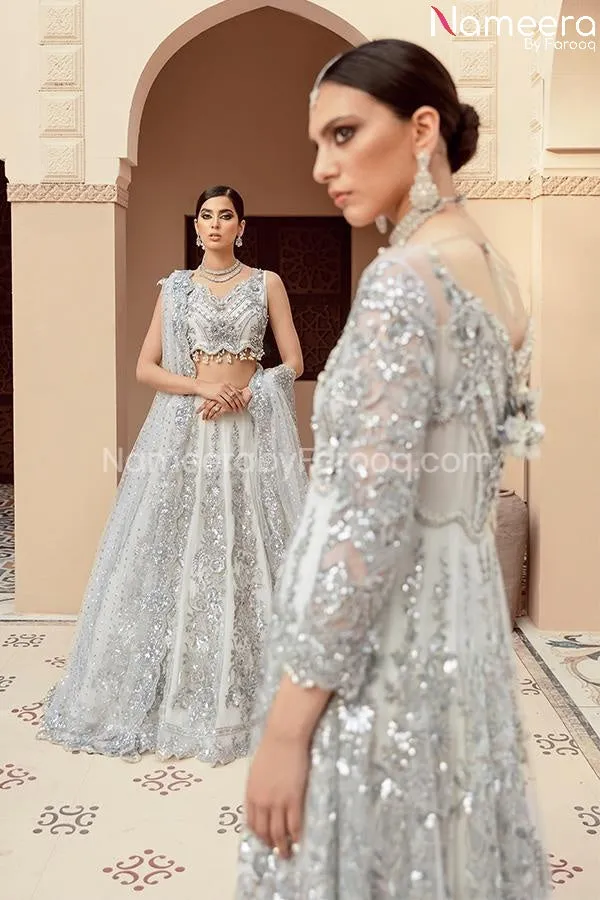 Elegant White Lehenga Choli By Designer 2021 #PF222