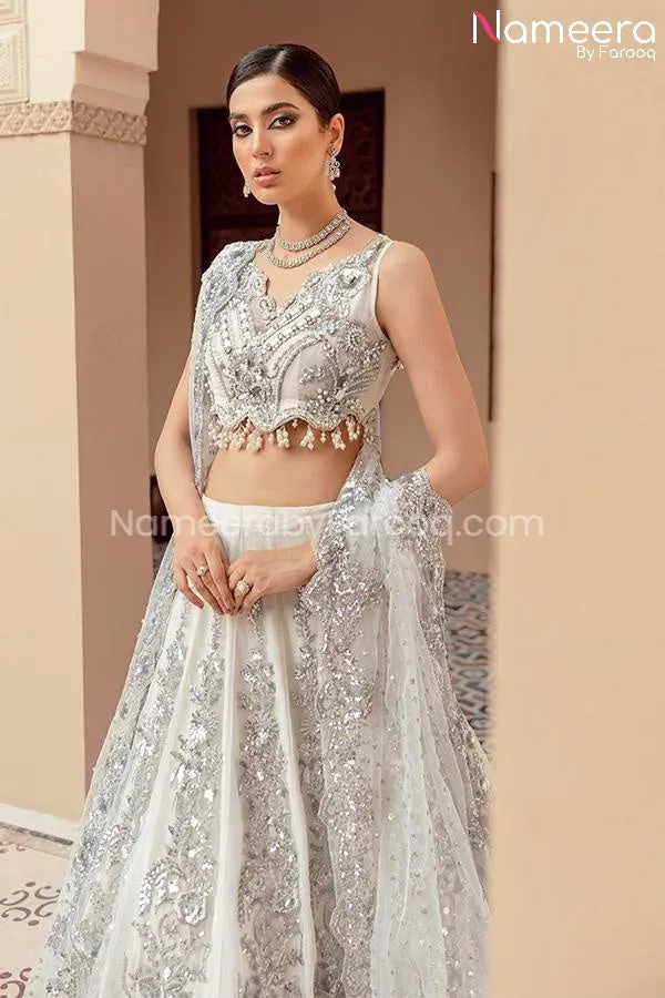 Elegant White Lehenga Choli By Designer 2021 #PF222