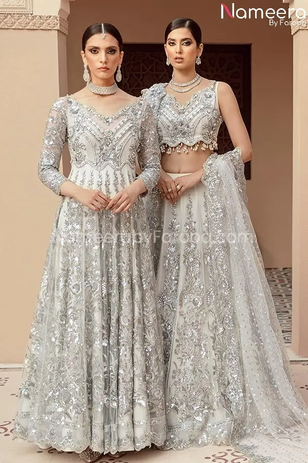 Elegant White Lehenga Choli By Designer 2021 #PF222