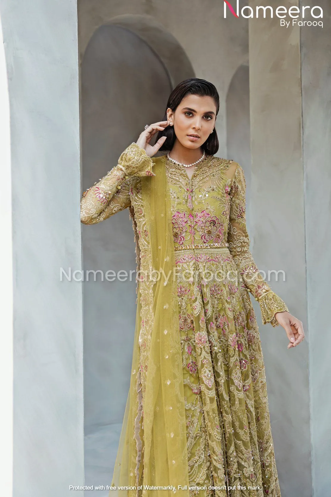 Embellished Organza Lehenga Choli Dress Online #PN107