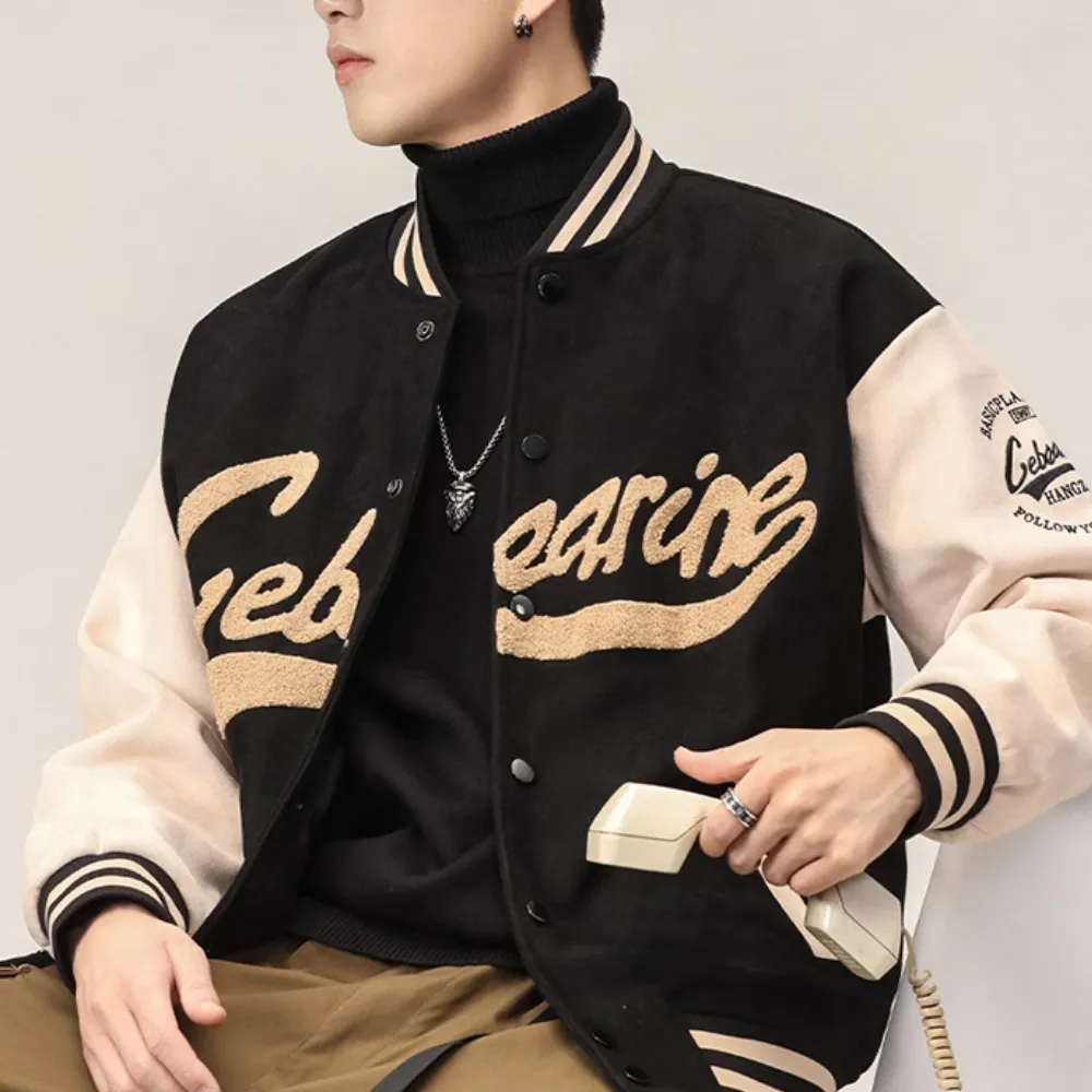 Embroidered Monogram Flocked Suede Jacket