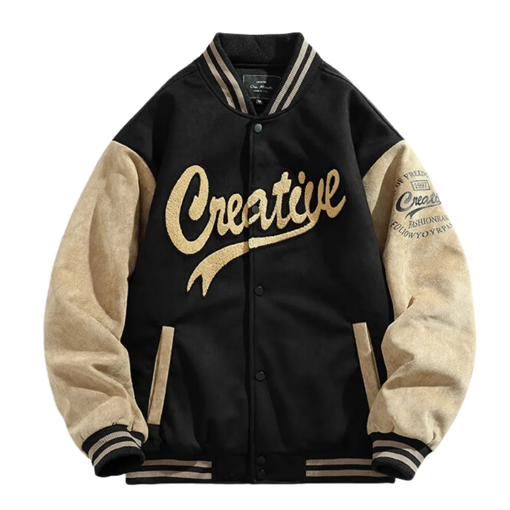 Embroidered Monogram Flocked Suede Jacket