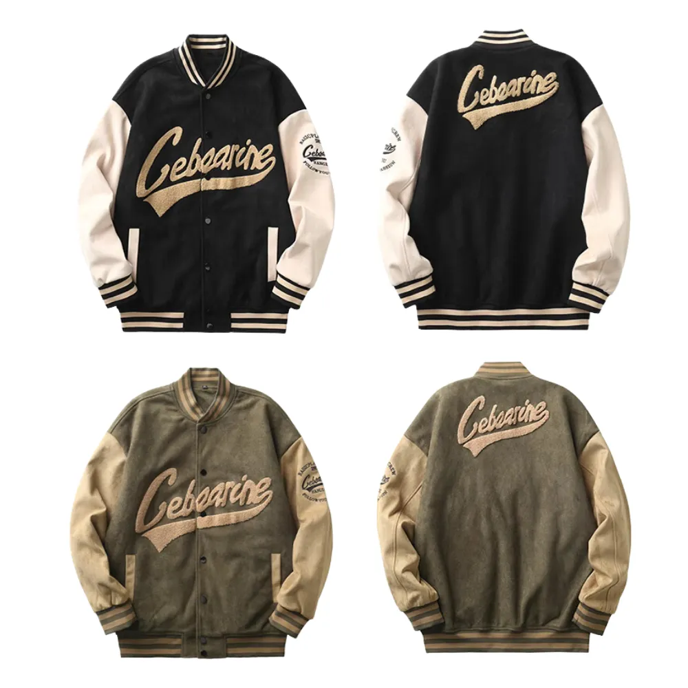 Embroidered Monogram Flocked Suede Jacket