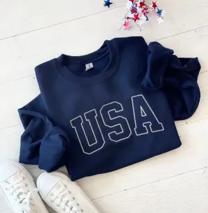 Embroidered USA Sweatshirt