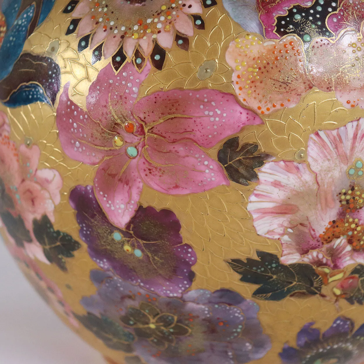 English Derby Porcelain for Shreve Crump & Low Gilt Jeweled Porcelain Urn