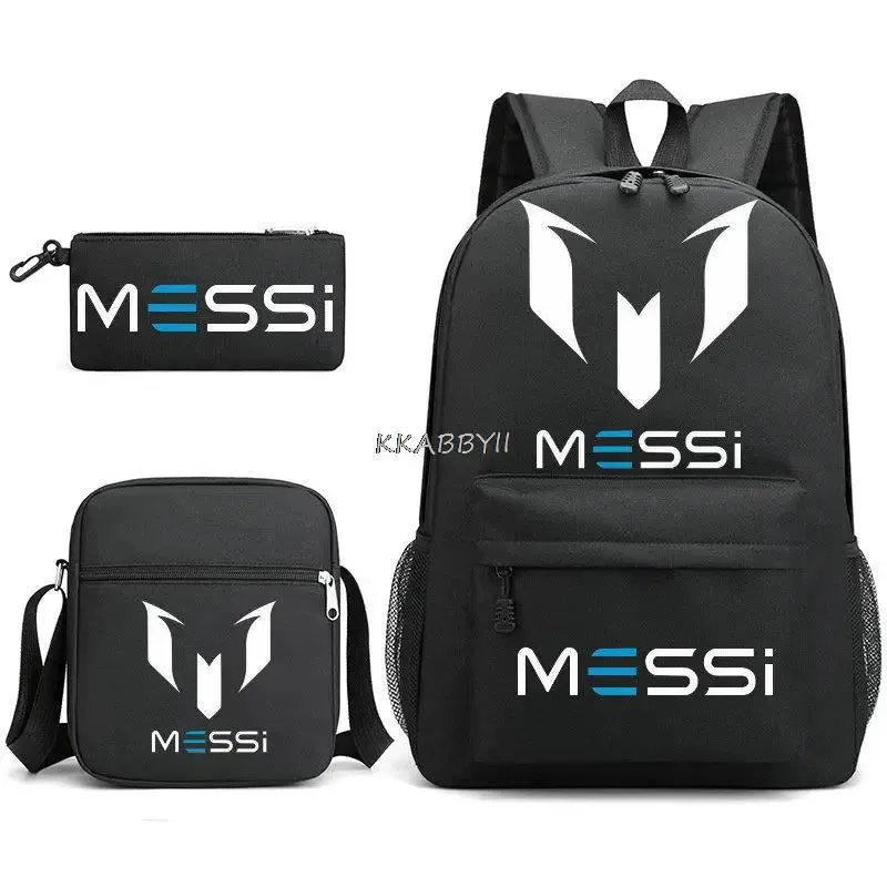 Ensemble scolaire sac trousse sacoche MESSI / Messi Schoolbag High Capacity Casual Backpacks Women Men Shopping Bag Children Pencil Case Anime Laptop Backpcak