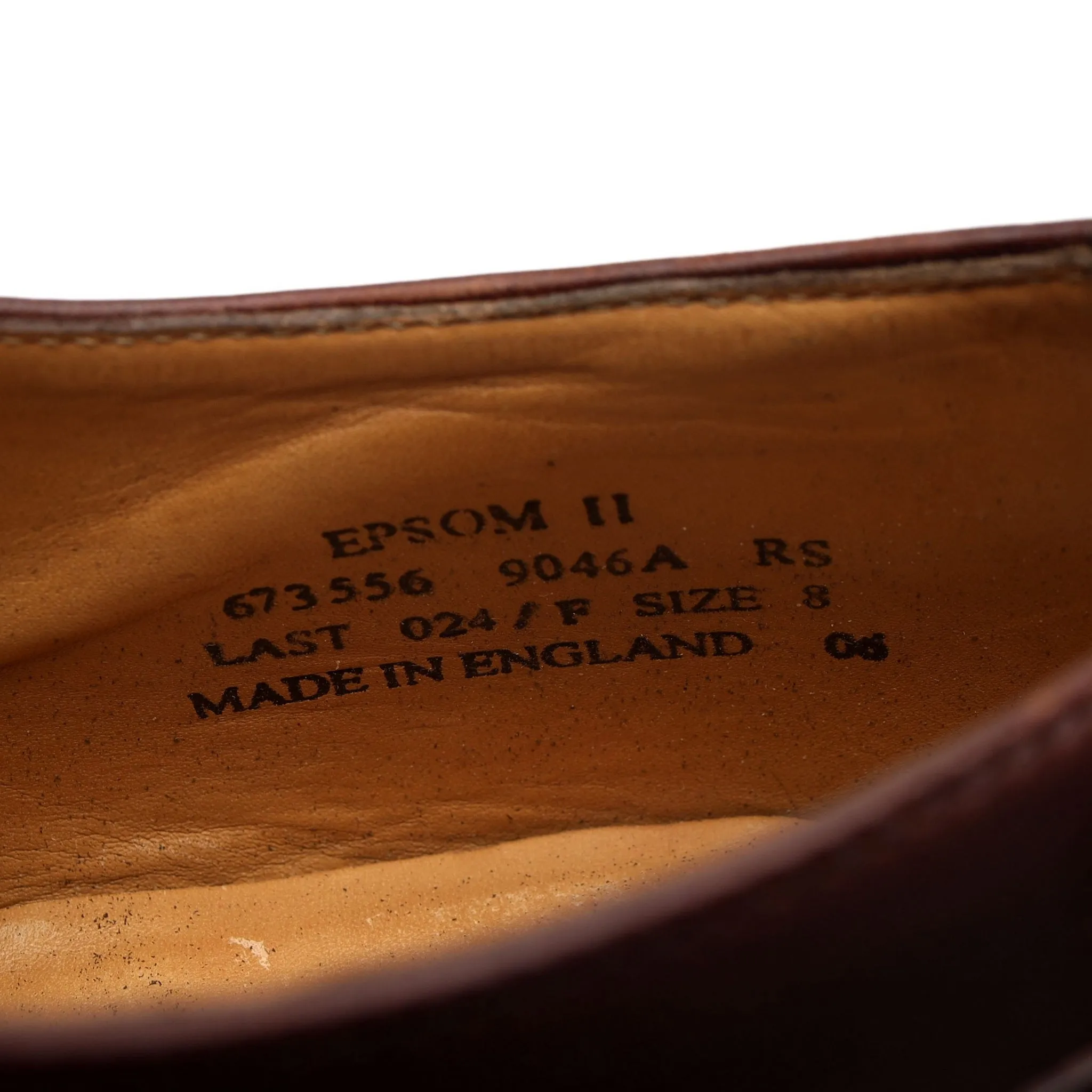'Epsom II' Brown Leather Derby UK 8 F