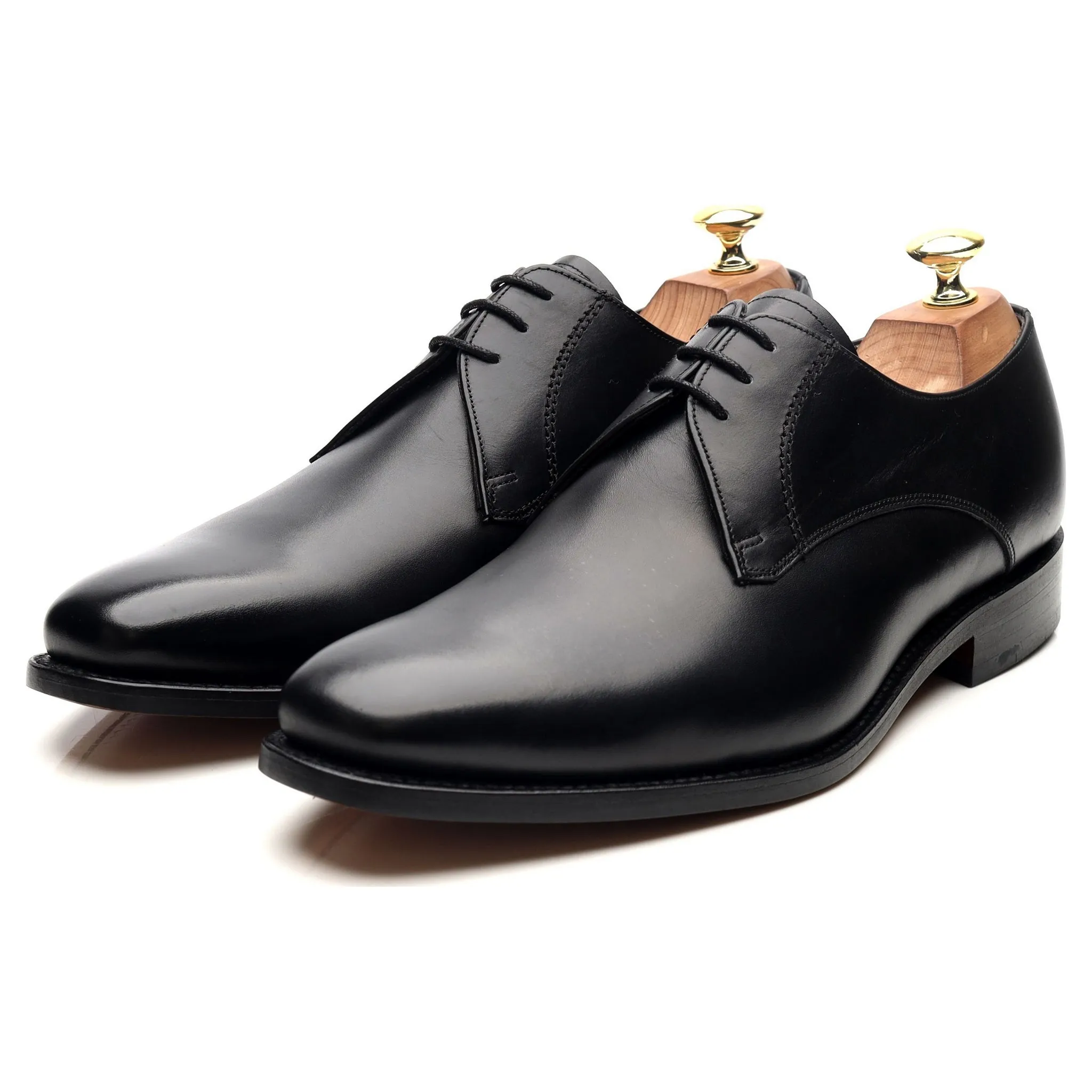 'Eton' Black Leather Derby UK 8 G