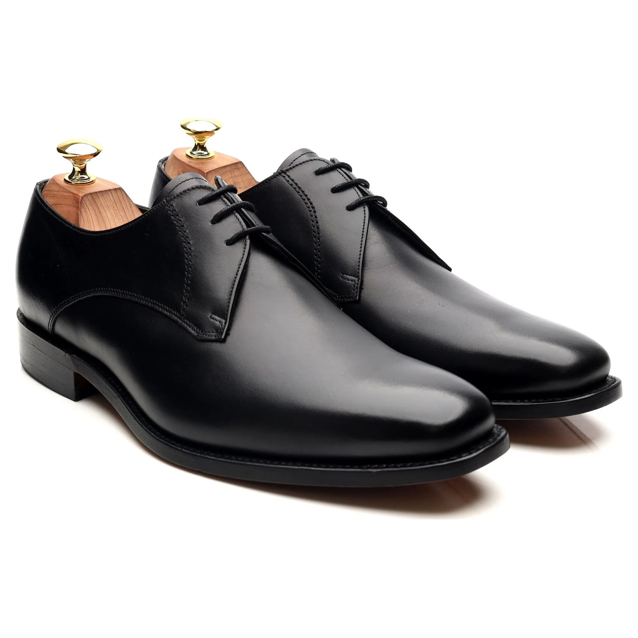 'Eton' Black Leather Derby UK 8 G