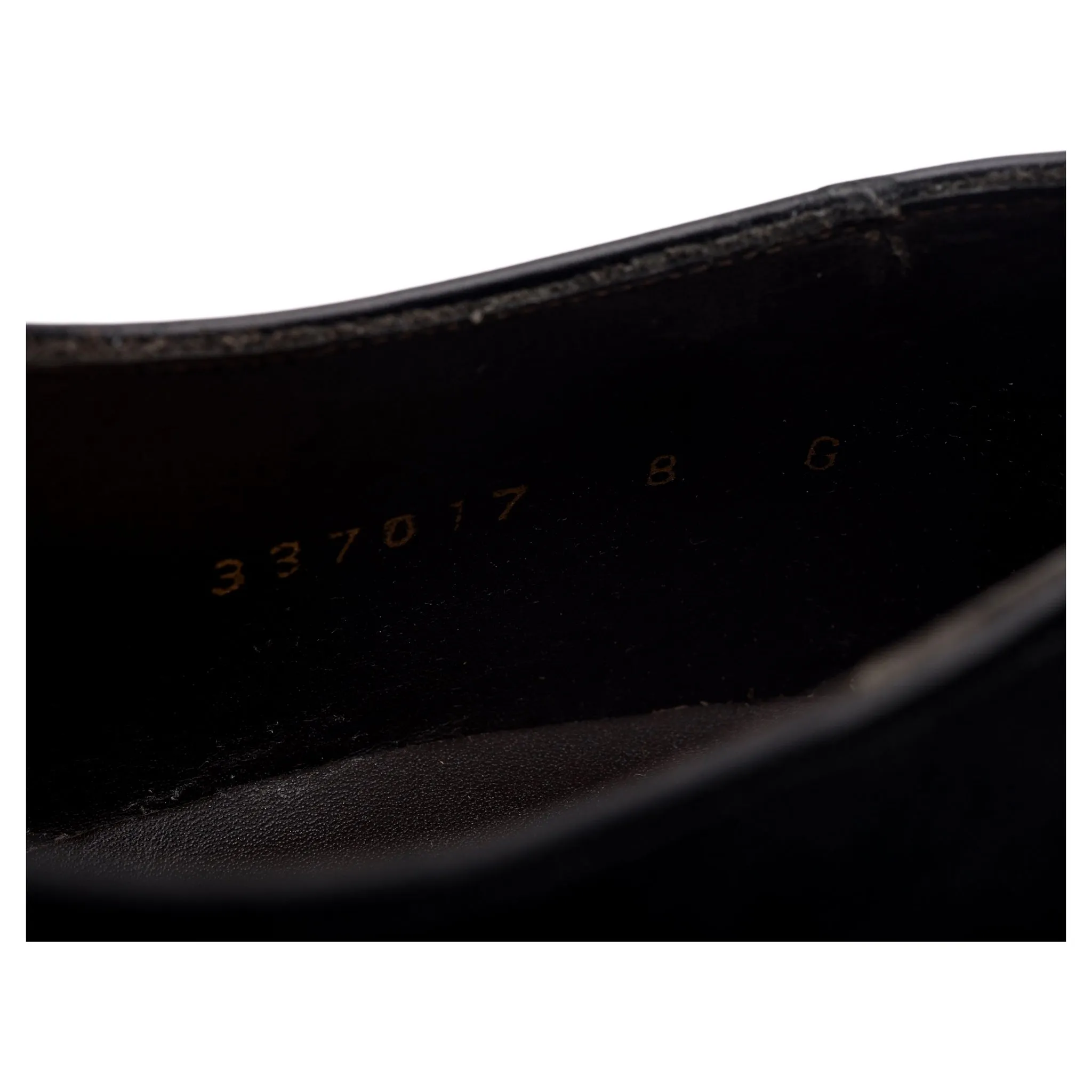'Eton' Black Leather Derby UK 8 G