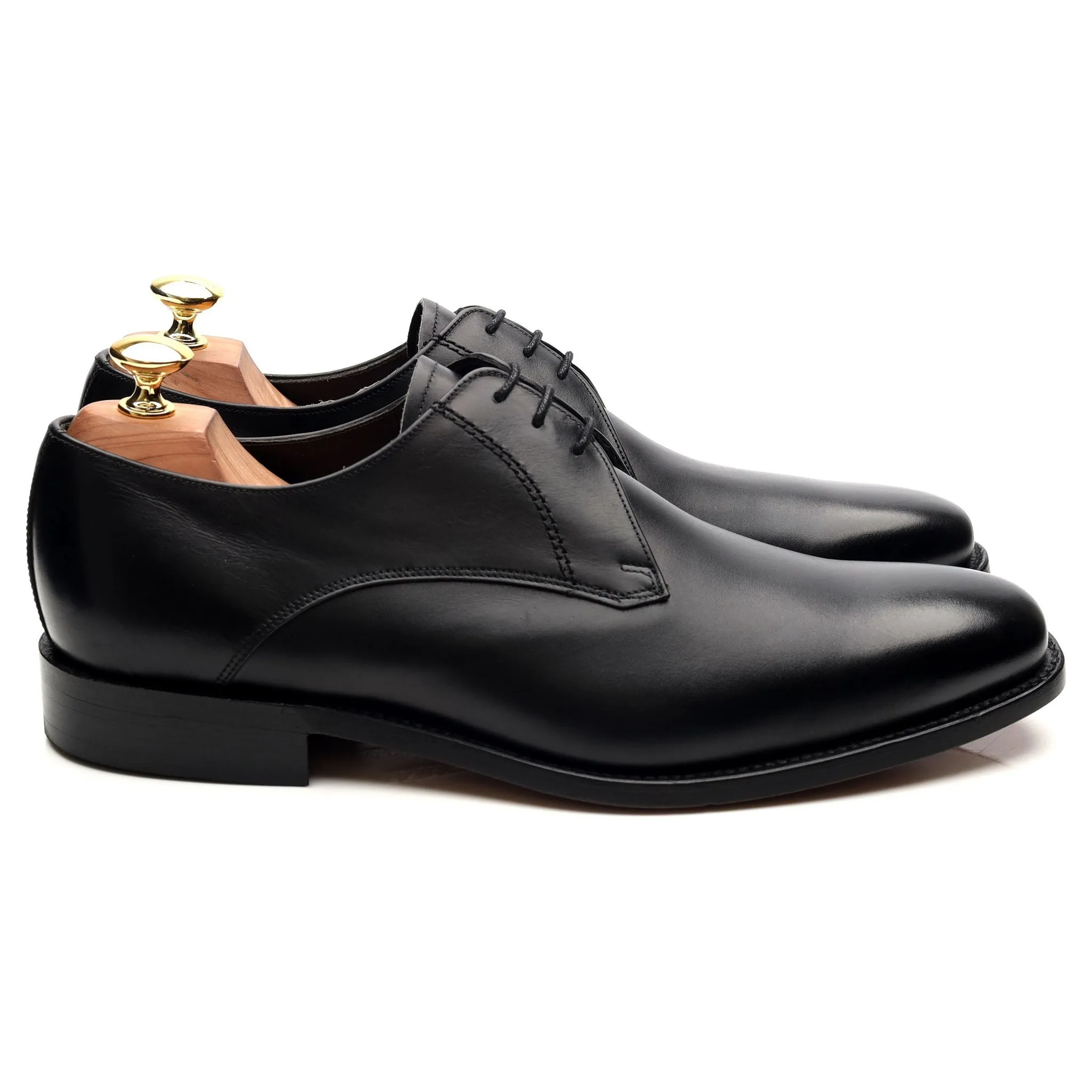 'Eton' Black Leather Derby UK 8 G