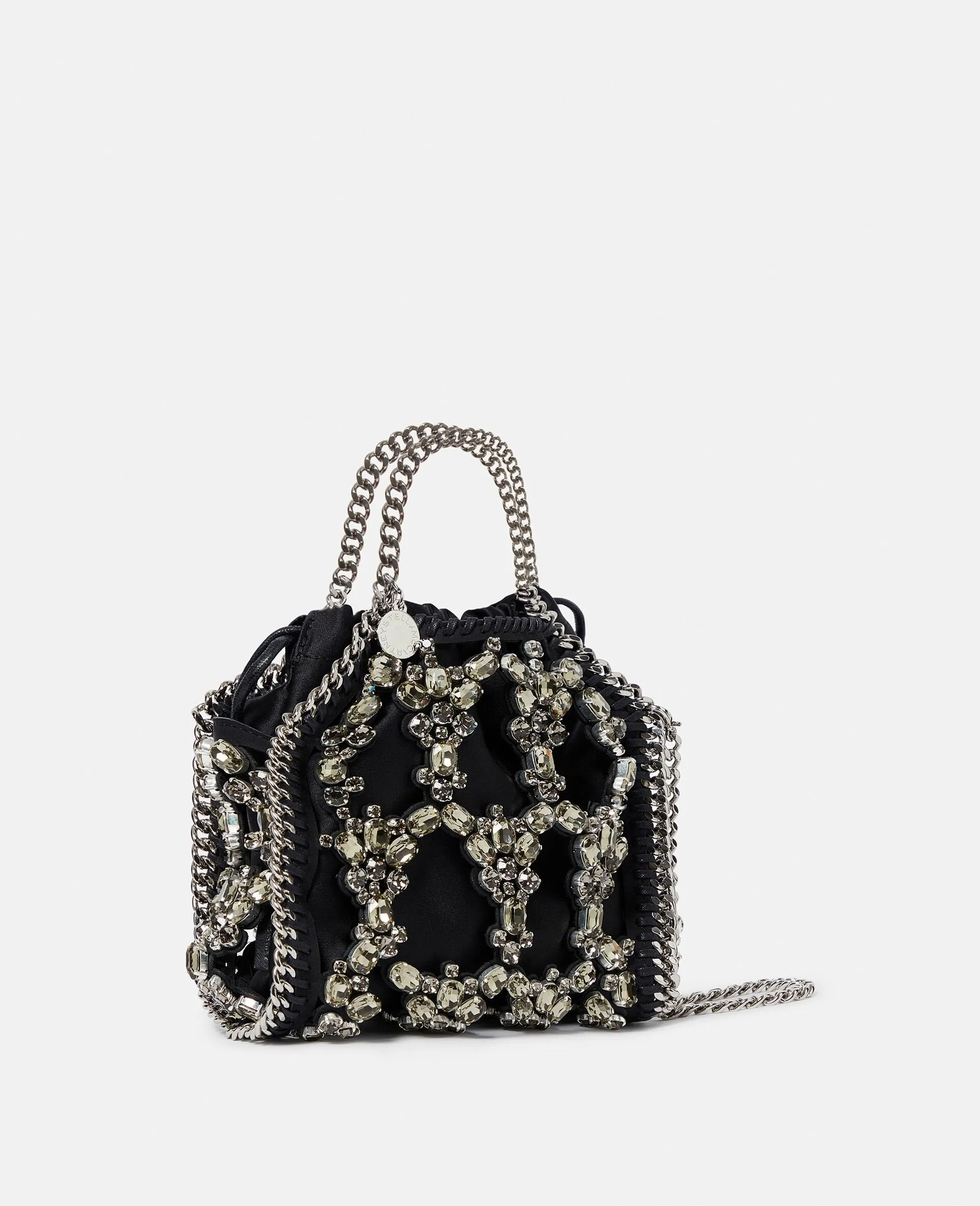 Falabella Tiny Crystal Cage Tote Bag